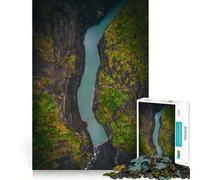 Puzzle da 1000 pezzi per adulti,Grande Lago Verde Effimero,Taglio Affilato,Gioco di Abilità Creativa,Gioco per il Tempo Libero,Regalo di Natale Rilassante (50x75cm)