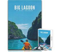 Puzzle da 1000 pezzi per adulti Grande laguna, El Nido, Palawan Gioco educativo per famiglie Difficile Regalo per compleanni Dimensioni 50x75cm