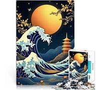 Puzzle da 1000 pezzi per adulti Grande Onda Giappone Difficile da completare ma divertente e umoristico offerte come regali per tutta la famiglia 75x50cm