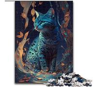 Puzzle da 1000 pezzi per adulti, grazioso puzzle con gatto del Bengala in legno, per adolescenti e ragazzi, ideale come regalo di compleanno e per le feste, 1000 pezzi(50x75cm)