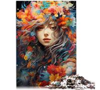 Puzzle da 1000 pezzi per adulti, grazioso puzzle da ragazza di fiori, gioco impegnativo, 26 x 38 cm, ottimo regalo per tutta la famiglia