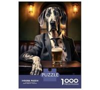 Puzzle Da 1000 Pezzi Per Adulti Great Dane in The Pub Puzzle Per Adulti Relax Giochi Difficile Offerta Speciale Come Regalo Per Tutta La Famiglia 52x38cm/1000pcs