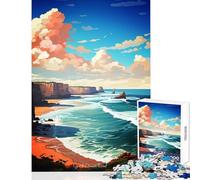 Puzzle da 1000 pezzi per adulti Great Ocean Road dipinto a olio decorazione per la casa giocattoli idee regalo gioco educativo adatto per la decorazione della scrivania dimensioni 38x26cm