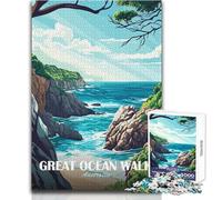 Puzzle da 1000 pezzi per adulti Great Ocean Walk Australia Vista costiera Giocattolo Gioco intellettuale Vacanza a casa Tempo libero Regalo divertente Dimensioni 38x26cm
