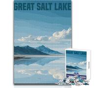 Puzzle da 1000 pezzi per adulti Great Salt Lake, gioco di sfida unico, corsa di velocità a mano, giocattolo educativo, dimensioni 38x52cm