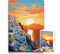 Puzzle da 1000 pezzi per adulti, Grecia, viaggio, vista dal cielo, giocattolo, gioco intellettuale, decorazione perfetta, giocattoli antistress, dimensioni 50x75cm
