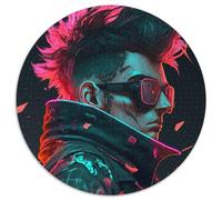 Puzzle da 1000 pezzi per adulti, Grim Boy, puzzle rotondi in cartone, per serate di gioco in famiglia, decorazioni per la casa e regalo per allenare la mente (dimensioni 67,5x67,5 cm)