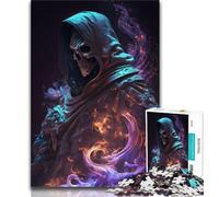 Puzzle da 1000 pezzi per adulti Grim Reaper formato da polvere Puzzle per adulti gioco stimolante ideale come regalo per tutta la famiglia 38x26cm