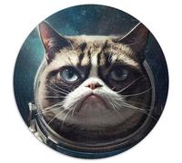 Puzzle da 1000 pezzi per adulti Grumpy Cat Space Astronauta Puzzle per adulti Regalo di Natale per adolescenti Riduzione dello stress fantastico per la famiglia (67,5x67,5cm)