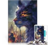 Puzzle da 1000 pezzi per adulti Guardiano del gatto della città Giocattolo educativo antistress Decorazioni e regali unici per la casa 38x52cm