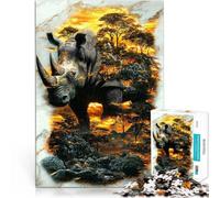 Puzzle da 1000 pezzi per adulti Guardiano della Savana per il giocattolo di sfida del gioco educativo Giocattoli per la decorazione della casa 38x26cm