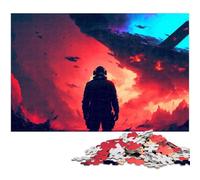 Puzzle da 1000 pezzi per adulti guerra futuristica nello spazio puzzle con taglio di precisione opera d'arte regalo per adolescenti dai 14 anni in su (dimensioni 75x50 cm)