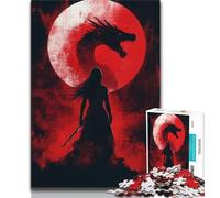 Puzzle da 1000 pezzi per adulti, guerriera ninja, giochi educativi, decorazione per la casa, adatto per la decorazione del desktop (dimensioni 38x26cm)