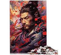 Puzzle da 1000 pezzi per adulti, guerrieri giapponesi Sakura, puzzle da gioco sofisticato rafforza l'amore tra coppie per adolescenti dai 14 anni in su, 26 x 38 cm