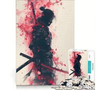 Puzzle da 1000 pezzi per adulti: guerrieri samurai tra i ciliegi in fiore gioco educativo attività per famiglie per rafforzare l'amore tra le coppie 38x52cm