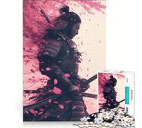 Puzzle da 1000 pezzi per adulti: Guerrieri Samurai tra i ciliegi in fiore gioco interattivo antistress compleanno e Natale 50x75cm