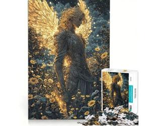 Puzzle da 1000 pezzi per adulti: Guerriero angelico al chiaro di luna, gioco impossibile, sfida difficile, per rafforzare l'amore tra le coppie 38x52cm