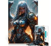 Puzzle da 1000 pezzi per adulti "Guerriero Angelo",gioco di logica e allenamento mentale,incastro perfetto,attività per rafforzare i legami affettivi (38x52cm)