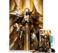 Puzzle da 1000 pezzi per adulti "Guerriero Angelo",gioco di logica e allenamento mentale,incastro perfetto,attività per rafforzare i legami affettivi (50x75cm)