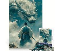 Puzzle da 1000 pezzi per adulti "Guerriero che affronta un drago nel cielo" - Allenamento di concentrazione, hobby rilassante, regalo memorabile (38x26cm)