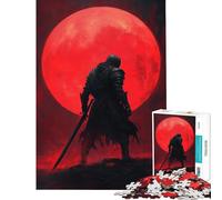 Puzzle da 1000 pezzi per adulti Guerriero della Luna Rossa gioco divertente difficile unico ideale per compleanni e regali (dimensioni 38x26cm)