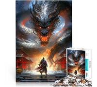 Puzzle da 1000 pezzi per adulti Guerriero Drago per il giocattolo di sfida del gioco educativo Giocattoli per la decorazione della casa 75x50cm