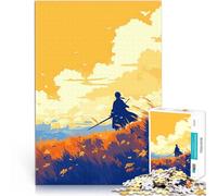 Puzzle da 1000 pezzi per adulti Guerriero in silhouette per il giocattolo di sfida del gioco educativo offerte come regali per tutta la famiglia 75x50cm