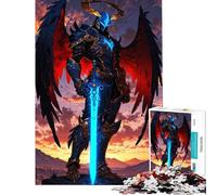 Puzzle da 1000 pezzi per adulti Guerriero Luce e Acciaio Puzzle da 1000 pezzi Giocattolo Decorazione da parete per divertimento in famiglia compleanno e Natale (38x52cm)