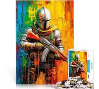 Puzzle da 1000 pezzi per adulti Guerriero medievale con pistola Giocattoli per l'intrattenimento in famiglia Ottimi regali e giocattoli 75x50cm