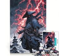 Puzzle da 1000 pezzi per adulti: Guerriero Ninja in una giornata tempestosa gioco pratico divertimento per tutta la famiglia compleanno e Natale 50x75cm