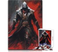 Puzzle da 1000 pezzi per adulti Guerriero oscuro degli assassini Meraviglioso per le giornate di ozio pigro Affidabile giocattolo dal taglio aderente Dimensioni 38x26cm