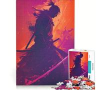Puzzle da 1000 pezzi per adulti guerriero samurai giapponese gioco divertente analisi e logica adatto per la decorazione della scrivania 38x26cm