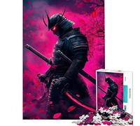 Puzzle da 1000 pezzi per adulti Guerriero Samurai nella Nebbia Rosa Puzzle da 1000 pezzi Giocattolo decorativo per la casa Regalo di compleanno Regalo di viaggio (75x50cm)