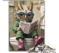 Puzzle da 1000 pezzi per adulti, gufo che va in bagno, puzzle da 1000 pezzi, rompicapo stimolante per adolescenti, perfetto come decorazione per la casa o come regalo (dimensioni 26x38cm)