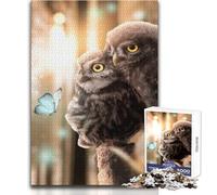 Puzzle da 1000 pezzi per adulti, gufo con suo padre, giocattoli, giochi educativi per il divertimento in famiglia, opera d'arte, regalo, dimensioni 50x75cm