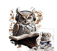 Puzzle da 1000 pezzi per adulti gufo cuffie giocattolo decorazione da parete regalo di compleanno giochi rilassanti interazione genitore-figlio dimensioni 50x75cm