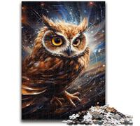 Puzzle da 1000 pezzi per adulti, gufo della galassia, puzzle per adolescenti, sfida di intelligenza cerebrale, giocattoli avvincenti per la decorazione della casa (75x50cm)