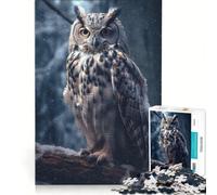 Puzzle da 1000 pezzi per adulti Gufo delle nevi gioco impossibile analisi e logica per rafforzare l'amore tra le coppie 38x26cm