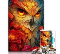 Puzzle da 1000 pezzi per adulti Gufo d'oro, sfida difficile antistress, ogni pezzo è unico - gioco divertente e stimolante per tutta la famiglia (38x26cm)