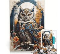 Puzzle da 1000 pezzi per adulti Gufo Guardiano Celeste Gioco educativo Allena la tua mente e le tue mani Collezione d'artista Belle Arti 38x52cm