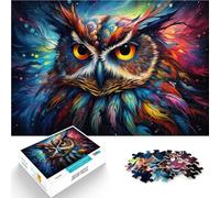 Puzzle da 1000 pezzi per adulti, gufo impossibile, puzzle divertente per la casa, attività di compleanno, regalo di viaggio per adolescenti dai 14 anni in su, 26 x 38 cm