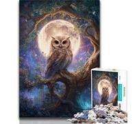 Puzzle da 1000 pezzi per adulti Gufo magico, aiuta il cervello ad allenarsi, giocattoli avvincenti per coltivare la pazienza, collezione di artisti, belle arti (75x50cm)