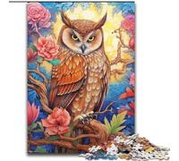 Puzzle da 1000 pezzi per adulti, gufo misterioso, aiuta il cervello a esercitare i giocattoli avvincenti per coltivare la pazienza, decorazione perfetta (dimensioni 50x75cm)
