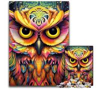 Puzzle da 1000 pezzi per adulti, gufo rosa, puzzle in legno ad alta difficoltà, rompicapo per adolescenti, 50x75CM/19,68x29,52 pollici