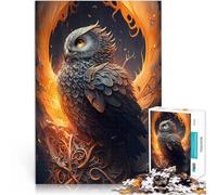 Puzzle da 1000 pezzi per adulti Gufo stimato Giocattoli che creano dipendenza e sfidano l'intelligenza del cervello Un'opera d'arte 75x50cm