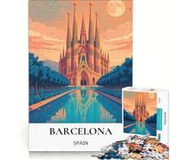 Puzzle da 1000 pezzi per adulti, guida all'architettura di Barcellona, gioco educativo, difficile e stimolante, collezione d'artista, belle arti 50x75cm