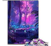 Puzzle da 1000 pezzi per adulti, guida di un'auto al tramonto, gioco interattivo per famiglie, ideale per adolescenti, regalo rompicapo (dimensioni: 50x75cm)