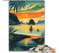 Puzzle da 1000 pezzi per adulti, Ha Long Bay, Vietnam, adatto a persone dai 14 anni in su Difficile da completare ma divertente e umoristico Ottimo regalo Dimensioni: 50x75cm