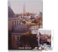 Puzzle da 1000 pezzi per adulti Hagia Sophia, gioco di sfida unico, analisi e logica, regalo divertente, dimensioni 38x52cm