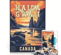 Puzzle da 1000 pezzi per adulti, Haida Gwaii in Canada, gioco impossibile, interazione genitore-figlio, lista dei desideri con Babbo Natale 50x75cm